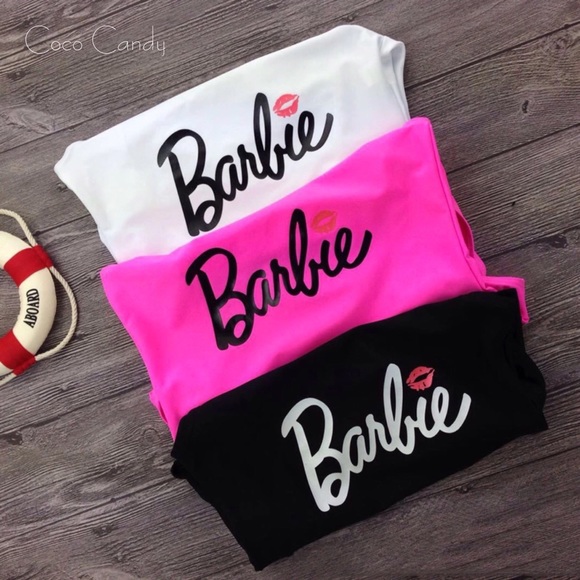 🆕Barbie Logo One Piece Black Swimsuit - Picture 5 of 8